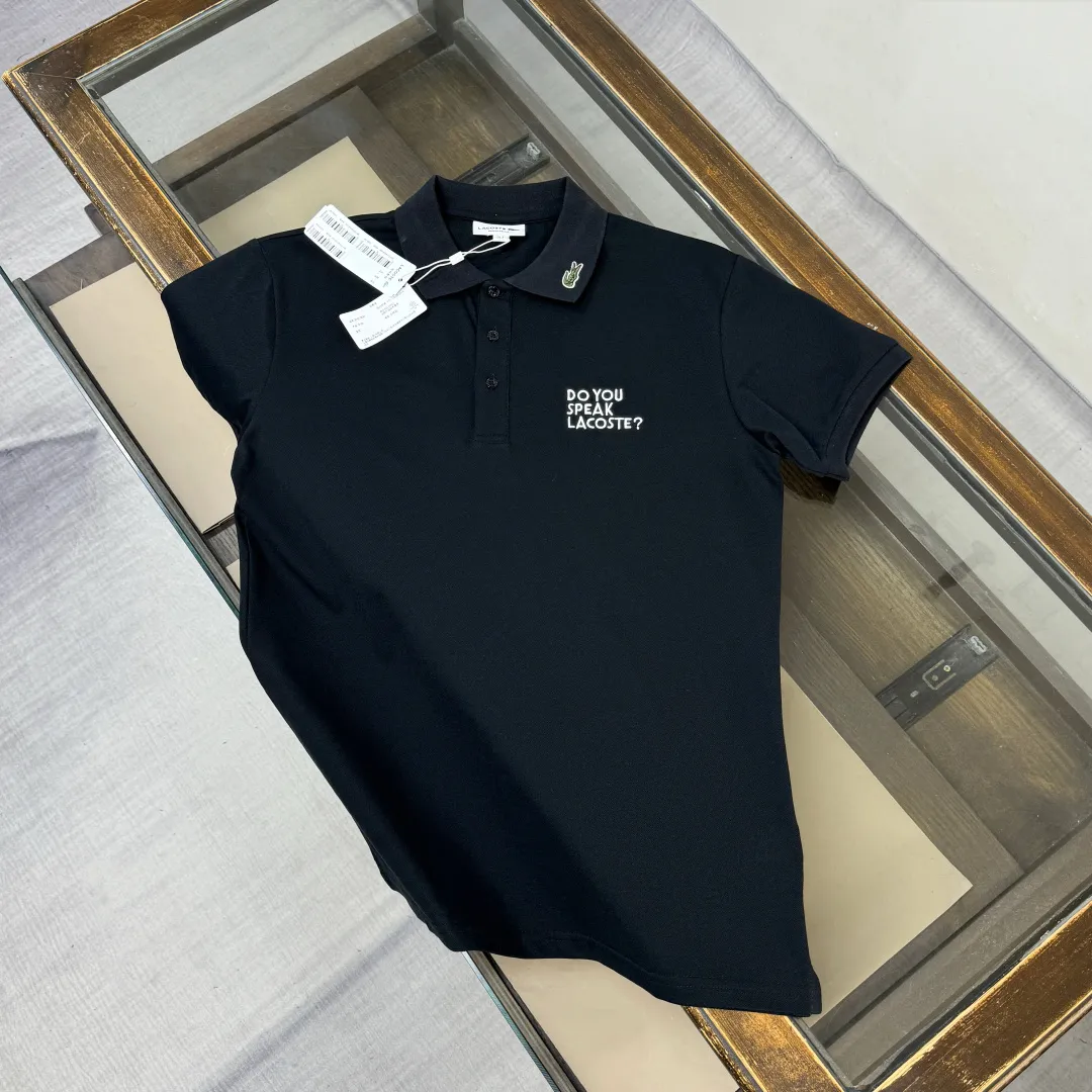 C🌟LACOSTE 2026 New Arrival polo ～ ✅ Same Style～ ， ！ ， ！ ！ ， ， ， ， 👍 ：Black White Khaki Green Size：M L XL XXL 3XL（ ！）